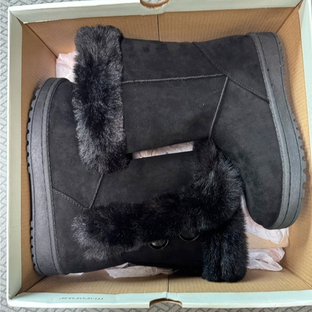SO Sophia black winter boots. Size 2 youth